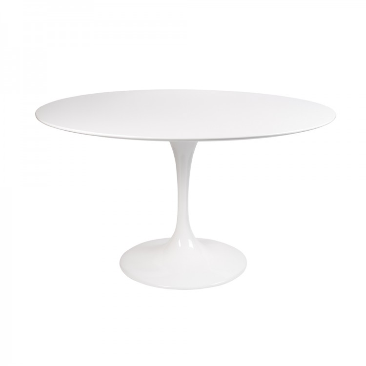Стол Eero Saarinen Tulip Table MDF белый D120 глянцевый