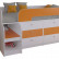 Кровать-чердак РВ Мебель Двухъярусная кровать Астра-9 Дуб молочный V3