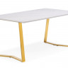 Керамический стол Notta - собственное производство Селена 1 180х90х77 белый мрамор / золото