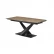 Обеденный стол отделка закаленное стекло с керамикой (TL52), черный металл  MDI.DT.TOL.12