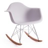 Кресло-качалка Secret De Maison CINDY  (mod. C1025A) пластик/металл/дерево, 65 х 61 х 74 см, белый 018 /натуральный