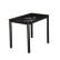 Стол SIGNAL DAMAR 100 (прямоугольный, сталь - черный, стекло - черный)