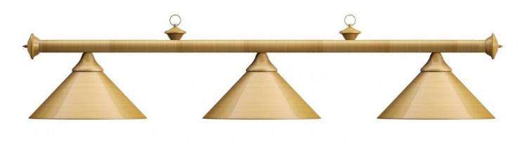 Лампа на три плафона "Elegance" (матово-бронзовая штанга, матово-бронзовый плафон D35см)