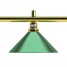 Лампа на три плафона &quot;Evergreen&quot; (золотистая штанга, зеленый плафон D35см)