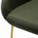 Кресло полубар Kent тёмно-зеленый/Линк золото