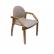 Стул-кресло Джуно 2.0, Натуральное дерево/ Бежевый