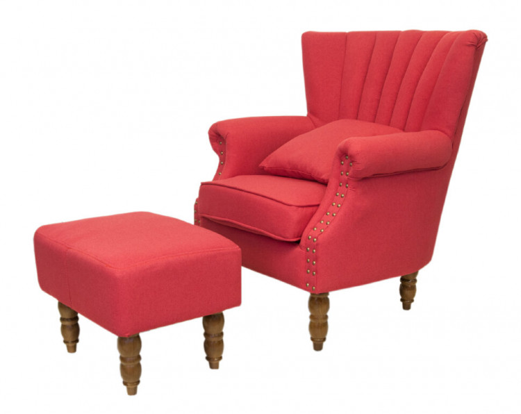 Кресла с пуфами Lab red