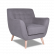 Кресло Аспен 830х840 h830 Велюр Candy  Grey (серый)