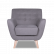 Кресло Аспен 830х840 h830 Велюр Candy  Grey (серый)