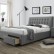 Кровать HALMAR PERCY 160 (серый)