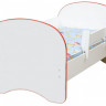Кровать детская без ящика Радуга, 800х1900 лдсп белый с красной кромкой