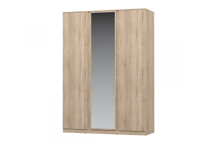 Шкаф 3-х дверн с зеркалом STERN (НКМ) лдсп Дуб Сонома