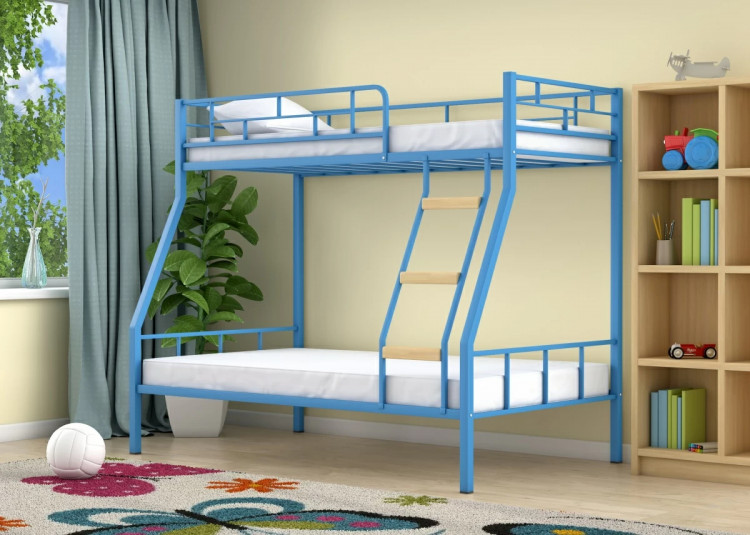 Двухъярусная кровать Радуга Голубая