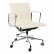 Кресло Eames Ribbed Office Chair EA 117 кремовая кожа