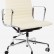 Кресло Eames Ribbed Office Chair EA 117 кремовая кожа