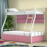 Двухъярусная кровать Радуга Белый розовый