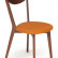 Стул мягкое сиденье/ цвет сиденья - Оранжевый,  MAXI (Макси) каркас бук, сиденье ткань, 86*48.5*54.5, коричневый