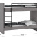 Кровать двухъярусная с мягкой обивкой «Дарси» ИП 001.09.00.000 Велюр светло-серый