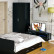 Спальня Стандарт 3-1800Я, цвет венге/фасады ТВ тумбы МДФ чёрный глянец, сп.м. 1800х2000 мм., без матраса, основание есть