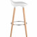 Барный стул Stool Group Модерн БЕЛЫЙ, сиденье из ABS, деревянный каркас, хромированная подставка