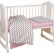 Комплект постельного белья Polini kids Зигзаг, 120х60, серо-розовый