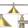 Лампа на три плафона &quot;Elegance&quot; (золотистая штанга, золотистый плафон D35см)