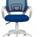 Кресло Бюрократ CH W696, обивка: сетка/ткань, цвет: синий/синий TW-10 (CH W696 BLUE)