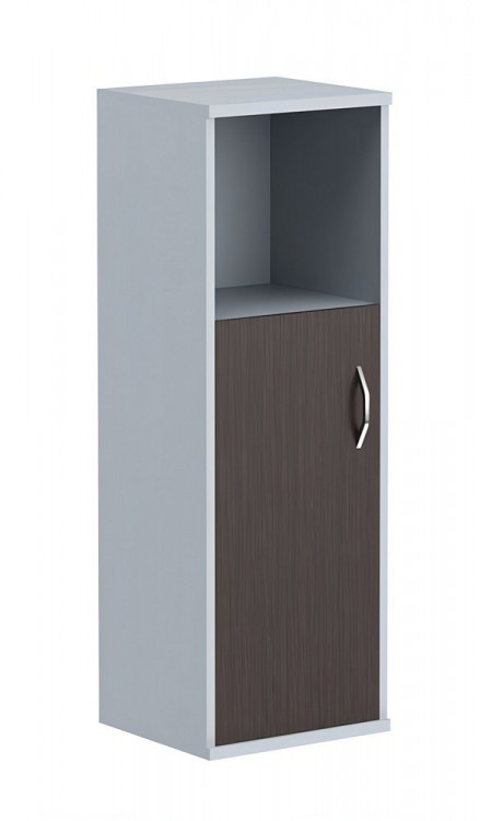 Шкаф колонка с глухой малой дверью СУ-2.1(L) Венге Магия/Металлик 406*365*1200 IMAGO