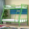 Двухъярусная кровать Радуга Зеленый полка голубой