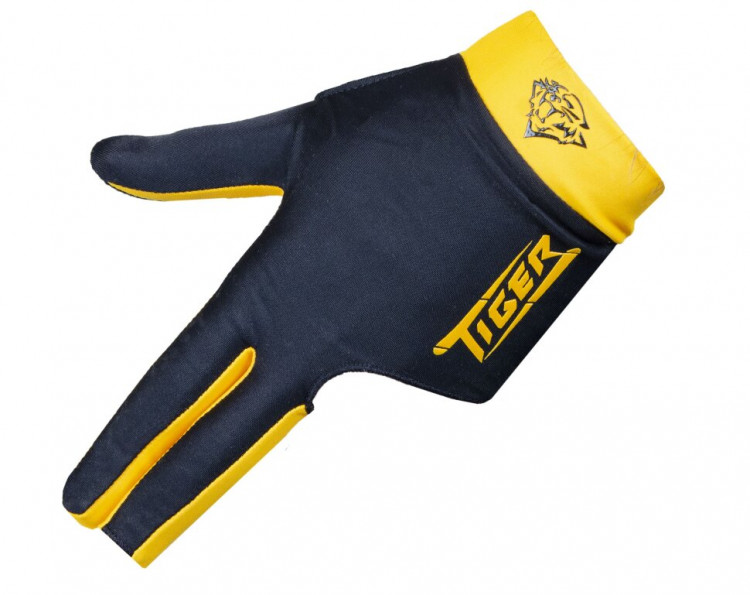 Перчатка бильярдная "Tiger " (черно-желтая) L