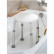 Стул-сиденье круглый ТИТАН для купания в душе / ванной, регулировка высоты ножек под любой рост, BRABIX, 532619