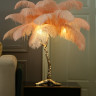 Лампа настольная с перьями  FEATHER LAMP, Цвет: розовый