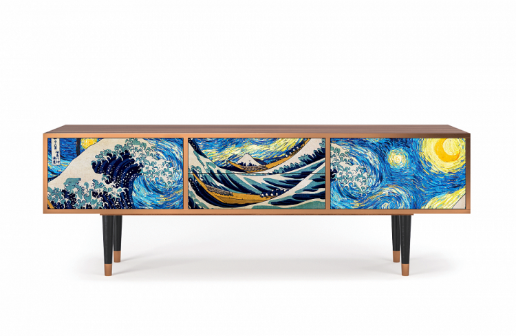 ТВ тумба The Great Wave off Kanagawa by Hokusai T4
