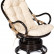 Кресло вращающееся "FLORES" 5005 /с подушкой/  Antique brown (античный черно-коричневый), ткань: хлопок, цвет: натуральный