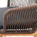 Плетеный стул "Марсель" из роупа, основание дуб, роуп коричневый, ткань темно-серая