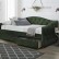 Кровать с шуфлядами HALMAR ALOHA (темно-зеленый вельвет)