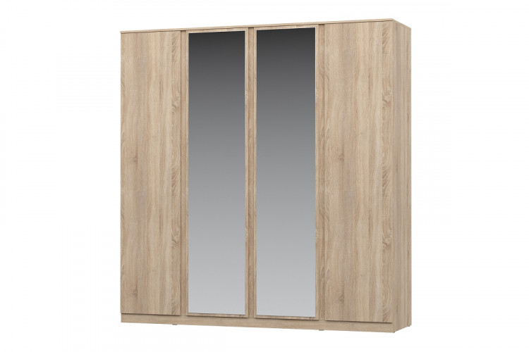 Шкаф 4-х дверн с зеркалом STERN (НКМ) лдсп Дуб Сонома