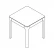 Приставной столик отделка шпон ореха F (V36F), светло-серый матовый лак RAL9002 MDI.ST.CP.12