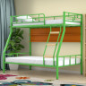 Двухъярусная кровать Радуга Зеленый полка оранжевый