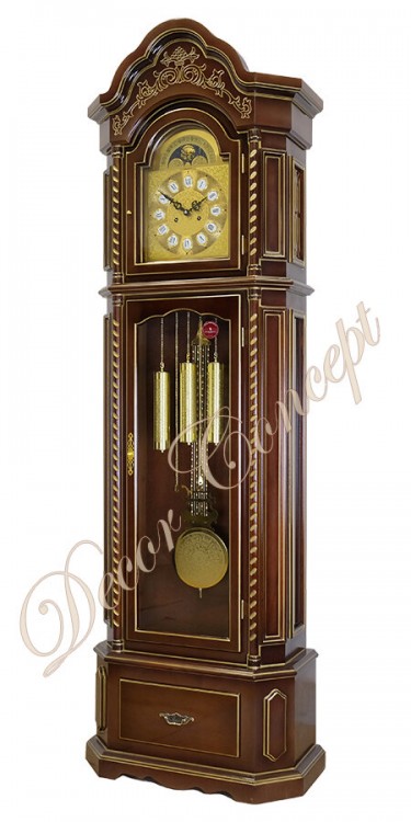 Часы напольные Columbus CR-9089-PG-CH «Вишневая элегия» gold