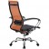 Кресло для руководителя Метта B 2m 9/К131 (Комплект 9) оранжевый, сетка, крестовина хром
