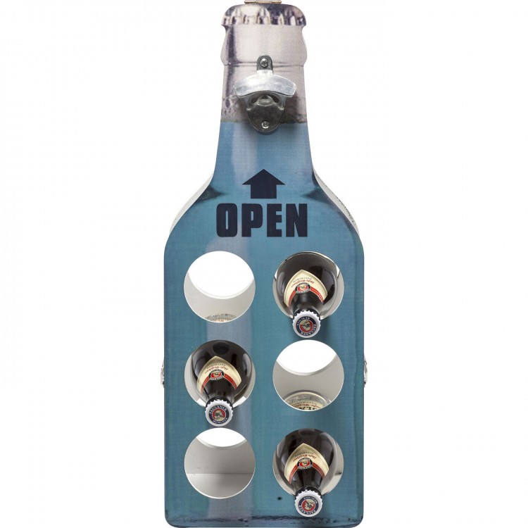 Стеллаж для бутылок Open, коллекция "Открыто" 21*54,5*19, Ель, Сталь, Голубой
