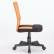Кресло компактное BRABIX «Smart MG-313», без подлокотников, комбинированное, черное/оранжевое, 531844