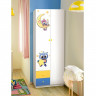 Шкаф Совята-2.1, 2-х дверный комбинированный с ящ. и фотопечатью лдсп белый/желтый/синий