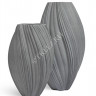 Кашпо TREEZ Effectory - Dune - Высокая дизайн-ваза - Дымчато-серый песок 41.33-16-23-101-GR-105