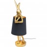Лампа настольная Rabbit, коллекция &quot;Кролик&quot; 23*68*26, Полирезин, Лен, Сталь, Золотой, Черный