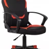 Кресло игровое Zombie 100, обивка: ткань/экокожа, цвет: черный/красный (ZOMBIE 100 BR)