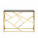 Консоль Stool Group Арт Деко 115*30, стальной каркас золотого цвета, столешница стеклянная