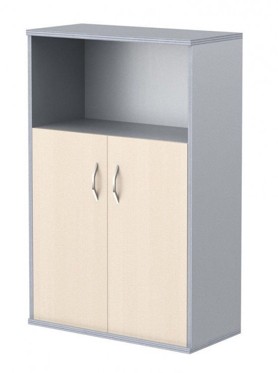 Шкаф с глухими малыми дверьми СТ-2.1 Клен/Металлик 770*365*1200 IMAGO