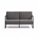 Comova Уличный 2-местный диван темно-серый с черным алюминиевым каркасом 150 см